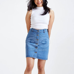 Breathable Made In High Quality Material Women Jeans <b>Skirt</b> Best Selling Women Jeans <b>Skirt</b> For Adult - Product Image 6