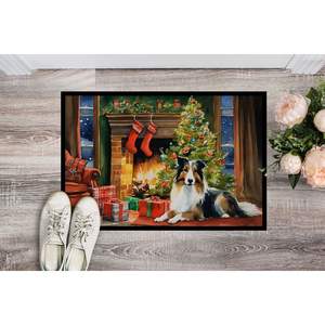 Sheltie Paillasson de Noël confortable Paillasson antidérapant lavable à poils bas 24H X 36W Tapis d'intérieur et d'extérieur pour entrée pour porte d'entrée - Product Image 2