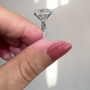 Bague de luxe unisexe en or blanc 14 carats plaqué rhodium avec diamant de laboratoire ovale de 3,25 carats certifié IGI, idéale pour les fiançailles – Meilleure vente - Product Image 3