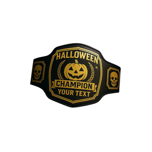 Customizable Halloween Champion Belt Pumpkin Skull Design Personalized Wrestling Title Belt Spooky Gift Belts For Fans - Product Image 6