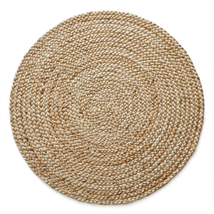 Alfombra Redonda Tejida de Yute, Estilo Bohemio Natural, Antideslizante, Hecha a Mano, con Pelo Suave, para Sala de Estar, Exportación desde BD - Product Image 4