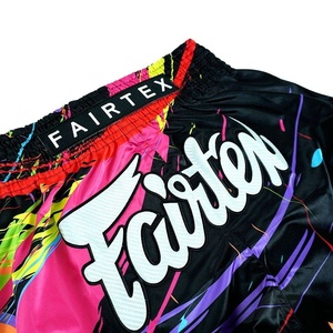 กางเกงมวยไทย FairTex รุ่นใหม่ขายดี ราคาส่ง RTS ออกแบบใหม่ ผลิตจากโพลีเอสเตอร์ 100% สำหรับออกกำลังกายที่ยิม - Product Image 6