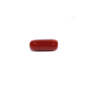 Natural Red Coral Oval Cabochon Loose Gemstone 7.22 Carat Certified Wholesale - Product Image 3