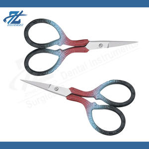 Ciseaux professionnels de haute qualité en acier inoxydable plaqué or, avec revêtement plasma et poudre, pour manucure et pédicure, avec broderie fantaisie - Product Image 4