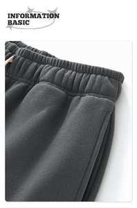 Shorts Bermuda Vintage en Coton Gris Polaire pour Homme, Taille Élastique, Coupe Ample, Décontracté, Idéal Été, Cinq Poches, Fermeture à Cordon - Product Image 4