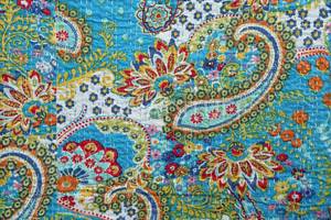 Rajasthani Vintage Style 100% Cotton Embroidered <b>Quilt</b> Handmade Eco-Friendly Washable <b>Bedspread</b> for Home & Hotel Use - Product Image 4