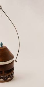 Luxury Wooden Chafing Dish Set Hanging Cloche Dome <b>Food</b> Warmer Islamic Design Carved Buffet <b>Server</b> for Ramadan Party - Product Image 3