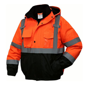 Chaqueta de seguridad de alta visibilidad con bolsillos frontales y ajuste regulable para trabajo al aire libre, chaqueta de seguridad con logotipo - Product Image 2