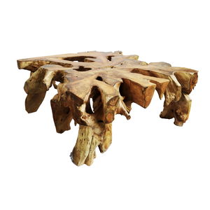 Gubuk Bali Eco-Friendly Handmade Traditional Solid Teak <b>Root</b> <b>Coffee</b> <b>Table</b> (Square) Modern Design - Product Image 2