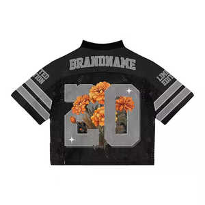 Camiseta Oversize de Diseño Personalizado, Estampado Digital, Estilo Y2K, Jersey de Fútbol, Cuello en V, Secado Rápido, Absorbe la Humedad - Product Image 6