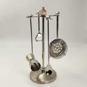 Ensemble d'outils de bar en acier inoxydable avec outils de bar à long manche en acier inoxydable, kit de barman fabriqué en acier inoxydable 202 pour bar - Product Image 3