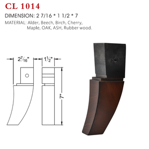 High Quality Solid Wood Curved <b>Sofa</b> <b>Legs</b> Customizable Tall <b>Replacement</b> Parts for Couch EFS CL-1014 Heavy Duty Easy Installation - Product Image 2