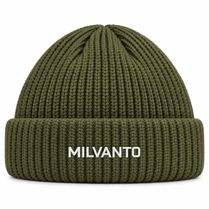 Gorro de Punto con Puño y Logotipo Personalizado Olive, Gorro de Invierno Bordado para Hombre y Mujer, Gorros de Moda Urbana - Product Image 1