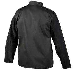 Veste longue en cuir de vachette durable et ignifuge, vêtement de soudage respirant pour les travailleurs, tablier de soudage en cuir véritable pour soudeur - Product Image 4