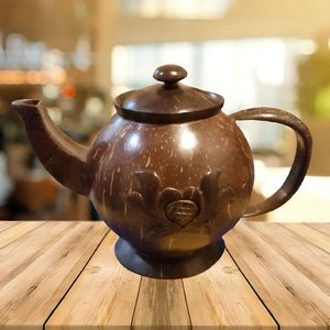 Natural Coconut Wood <b>Tea</b> Pot Vietnam Handmade Drinkware for <b>Tea</b> Service Dining Tables <b>and</b> Decorative Gift <b>Sets</b> - Product Image 2