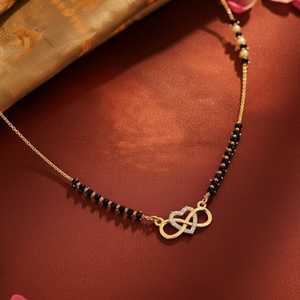 Hallmark Silver <b>Gold</b> Plated <b>Infinity</b> Love Mangalsutra for Casual Style - Product Image 1