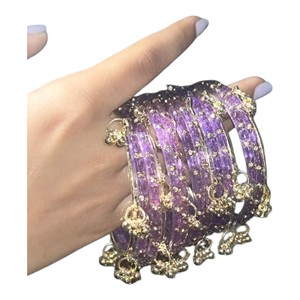 Bracelets décoratifs en verre de style cachemire tendance pour les fêtes, prix de gros pour femmes, ensembles de bijoux en or de style cachemire disponibles - Product Image 1