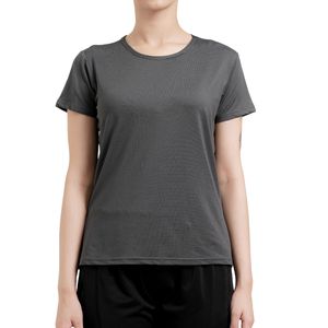 Camiseta Deportiva de Manga Corta para Mujer, de Secado Rápido, Cuello Redondo, Ligera, Transpirable, para Gimnasio, Fitness, Entrenamiento, Running, Ropa Deportiva Informal - Product Image 1
