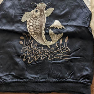 Chaqueta Sukajan Moderna e Informal para Hombre, Tela Satén Suave, Ligera, con Diseño Bordado Detallado - Product Image 3