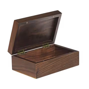 Crescent Crafts Luxurious Wooden Storage <b>Box</b> Solid Wood Rectangle <b>Keepsake</b> for Rings and Jewelry Square Pattern Carton Packed - Product Image 6