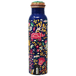 Botella de Agua Tradicional India de Cobre con Tapa, Termo Portátil de Diseño Minimalista para Uso Doméstico - Product Image 3