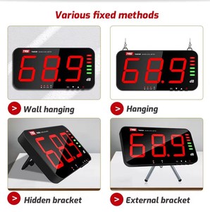 <b>Digital</b> Noise <b>Level</b> Meter 30-130dB Wall-Mounted Sound <b>Level</b> Monitor with 4" HD Display & Sound Light Alarm Indicator for Office - Product Image 2
