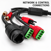 Harnais de câbles multifonction pour caméra IP CCTV avec connecteurs RJ45, entrée/sortie audio, alimentation, alarme et RS485
