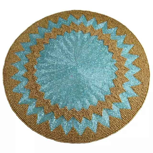 Napperon de table brodé personnalisable en verre coloré de haute qualité, motif floral fantaisie, écologique et fait main - Product Image 6