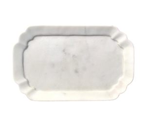 Plateau de service en marbre blanc de qualité supérieure, plateau décoratif de luxe, plateau portable multifonction, best-seller, accent de table, salon - Product Image 2
