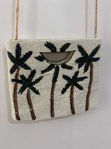 Bolso de Hombro Rectangular Lavable con Cuentas de Cristal, Bordado de Poliéster y Correa de Cadena - Product Image 4