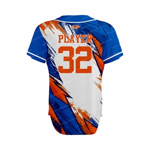 Camiseta de Béisbol Sublimada Personalizada con Nombre del Equipo, Secado Rápido, Poliéster, Unisex, Manga Corta, Todas las Temporadas, Corte Regular - Product Image 3