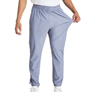 Men's <b>Trousers</b> Midweight 100% Cotton Canvas Straight Sweatpants Elastic Waist Casual Joggers Side Pockets <b>Summer</b> Breathable - Product Image 6