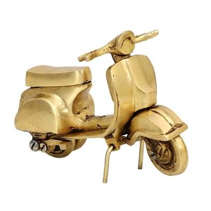 Miniature artisanale en laiton, figurine de scooter Chetak vintage, statue décorative, objet de décoration traditionnel pour table, salon - Product Image 5