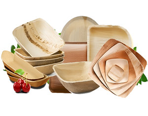 Bols jetables biodégradables carrés de feuille d'areca de 3 pouces Produit écologique - Product Image 5