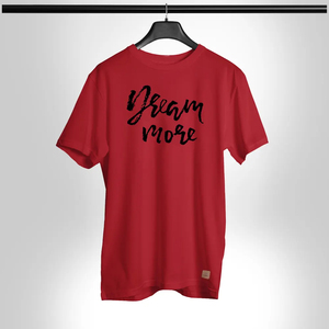 T-shirt blanc en coton pour homme Dream More, manches courtes, col rond, décontracté, imprimé sérigraphié, jersey tricoté, respirant, séchage rapide, coupe classique - Product Image 4