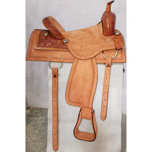 À VENDRE Selle Western authentique en cuir de harnais avec arbre en fibre, référence 34648, tailles 14, 15, 16, 17, 18, 65 $, carte de crédit acceptée - Product Image 4