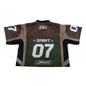 Camiseta Deportiva de Fútbol Americano para Hombre, Corte Cuadrado, Malla Personalizada, Secado Rápido, Diseño de Verano, Tallas Grandes Disponibles, Venta al Por Mayor - Product Image 2