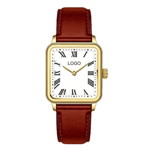 Nouvelle montre de luxe pour femmes en acier inoxydable avec mouvement à quartz Miyota, bracelet en cuir, étanche 3ATM, montre de couple pour femme, cadeau - Product Image 4