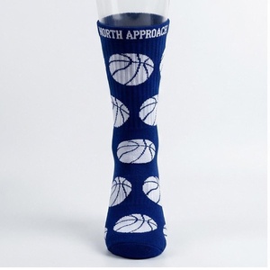 Chaussettes de sport respirantes bleues à motif géométrique pour adultes – Collection Printemps - Product Image 1