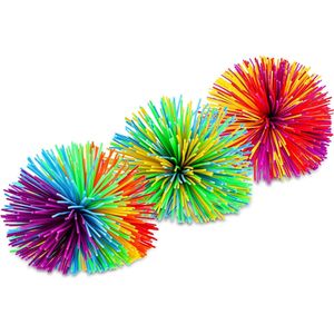 Set di 12 Palline Sensoriali Morbide Arcobaleno con Pompon, Antistress Rimbalzanti per Giochi Sensoriali, Regali per Feste e Compleanni - Product Image 1
