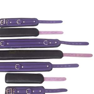 Menottes pour poignets et chevilles en cuir de vache véritable avec rembourrage doux et ajustement réglable - Product Image 4