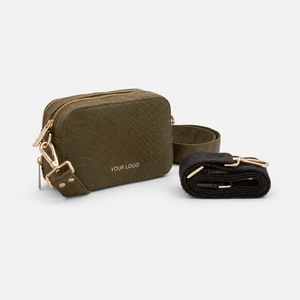 Custom Logo PU Leather Organic Fashion Lining Chains Textured Zipper Camera Bag Girls Daily Life Shopping Travel All Seasons - Product Image 4