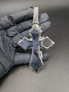 Moissanite Iced Out <b>Cross</b> Pendant Luxury Gothic Religious Statement <b>Necklace</b> Hip Hop Jewelry For <b>Men</b> - Product Image 6