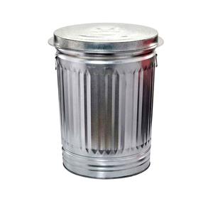 Bote de Basura de Acero Galvanizado de 20 Galones con Tapa - Product Image 1