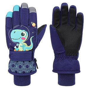 Gants d'hiver imperméables et rembourrés en peluche pour garçons, idéaux pour le sport, la conduite et le snowboard – Vente en gros - Product Image 3