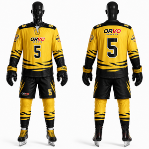 Uniformes de Hockey Sublimados Personalizados al por Mayor, Ropa Deportiva de Equipo, Proveedor de Conjuntos de Camisetas de Hockey Personalizadas OEM - Product Image 1