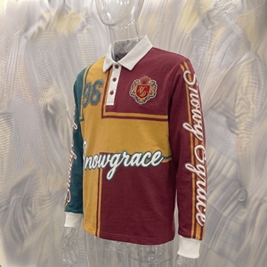 Snowgrace Full Sleeve Color Blocked Jersey Embroidered Logo Turn-down Collar Regular Fit Unisex Apparel - Product Image 4