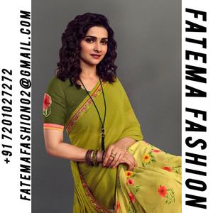 Haut concepteur Bollywood fête porter indien Georgette Saree Blouse nouveau demi-moitié imprimé Sari mariage fantaisie soie Sari Blouse - Product Image 2