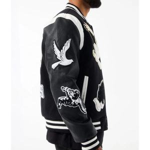 Haute qualité personnalisé broderie Badge Chenille Logos lycée collège Baseball veste pour hommes couper et coudre livraison rapide vestes - Product Image 5