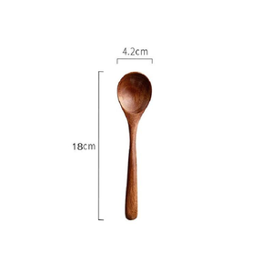 Cuillère en bois massif naturel, best-seller, ustensile de cuisine durable pour la cuisson et le service, idéale pour la maison et la cuisine. - Product Image 6